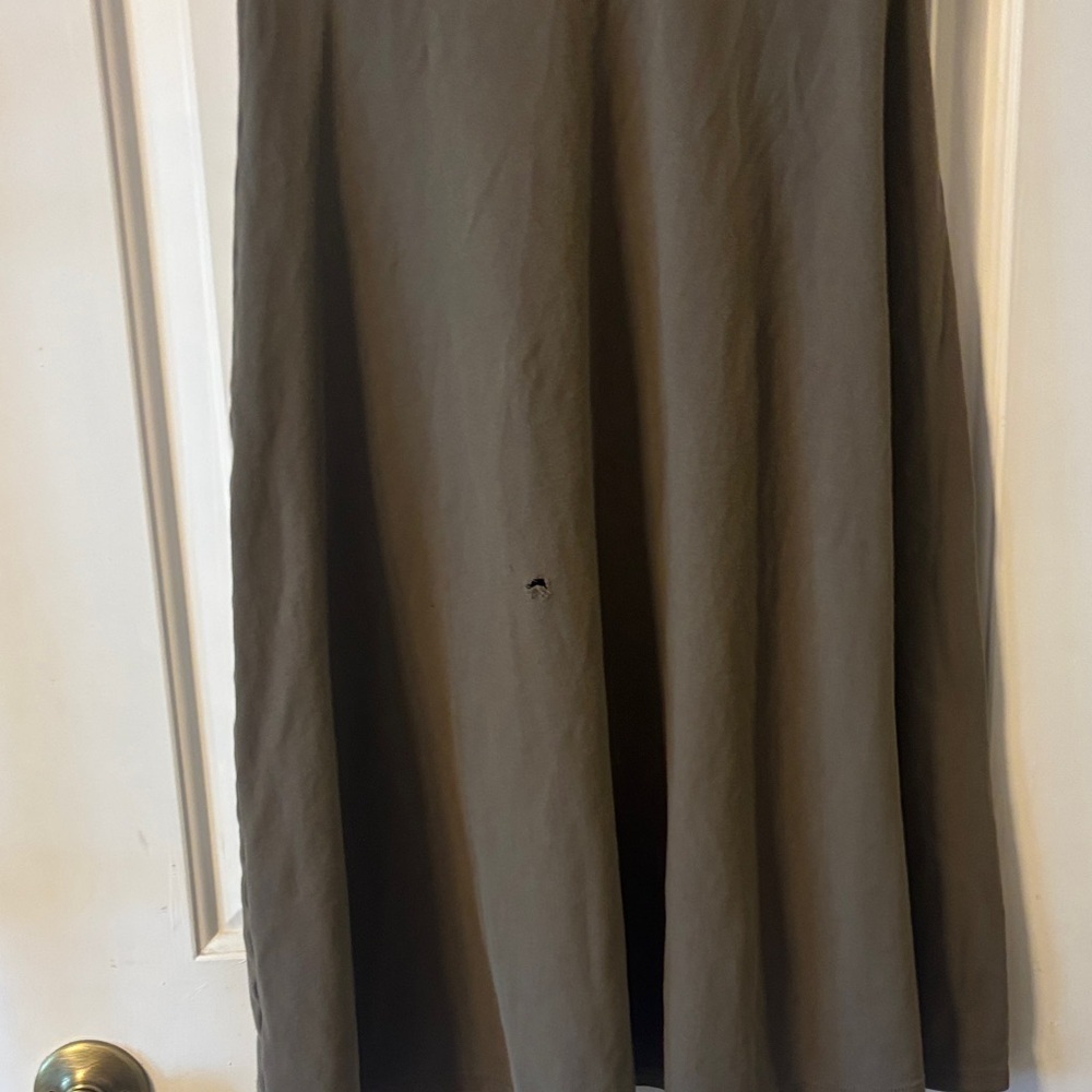 Vince Olive Midi Dress - has hole and missing belt - Picture 8 of 10